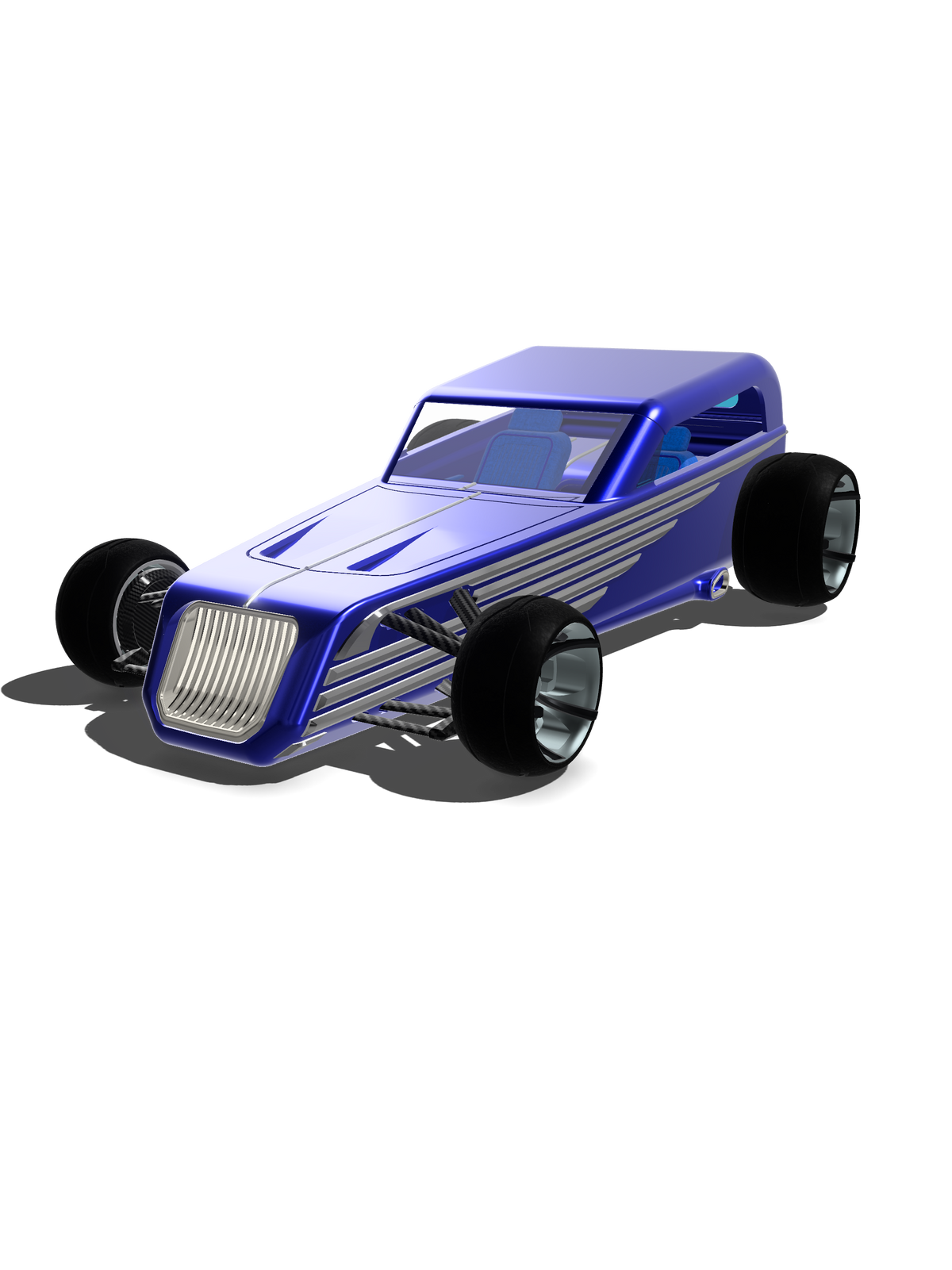 (MCSDesign) Custom Hotrod with Interior & Driveline – 1/24 & 1/25 Scale Resin Model