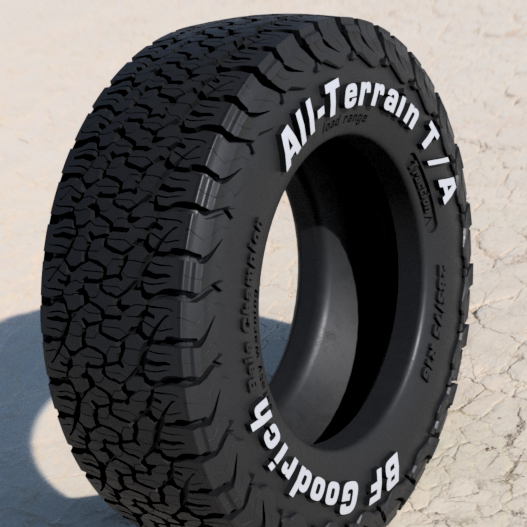 (Dirty_customs) BF Goodrich All-Terrain T/A Off-Road Tire – 1/24 Scale Resin Model