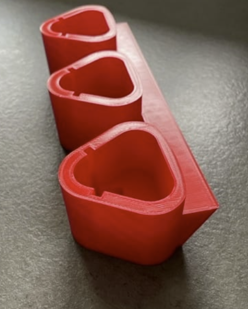 3D Printed M12 Triple Battery Holder – Wall Mount