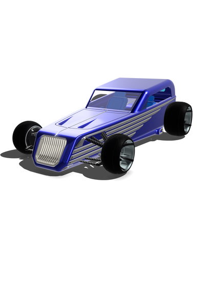 (MCSDesign) Custom Hotrod with Interior & Driveline – 1/24 & 1/25 Scale Resin Model