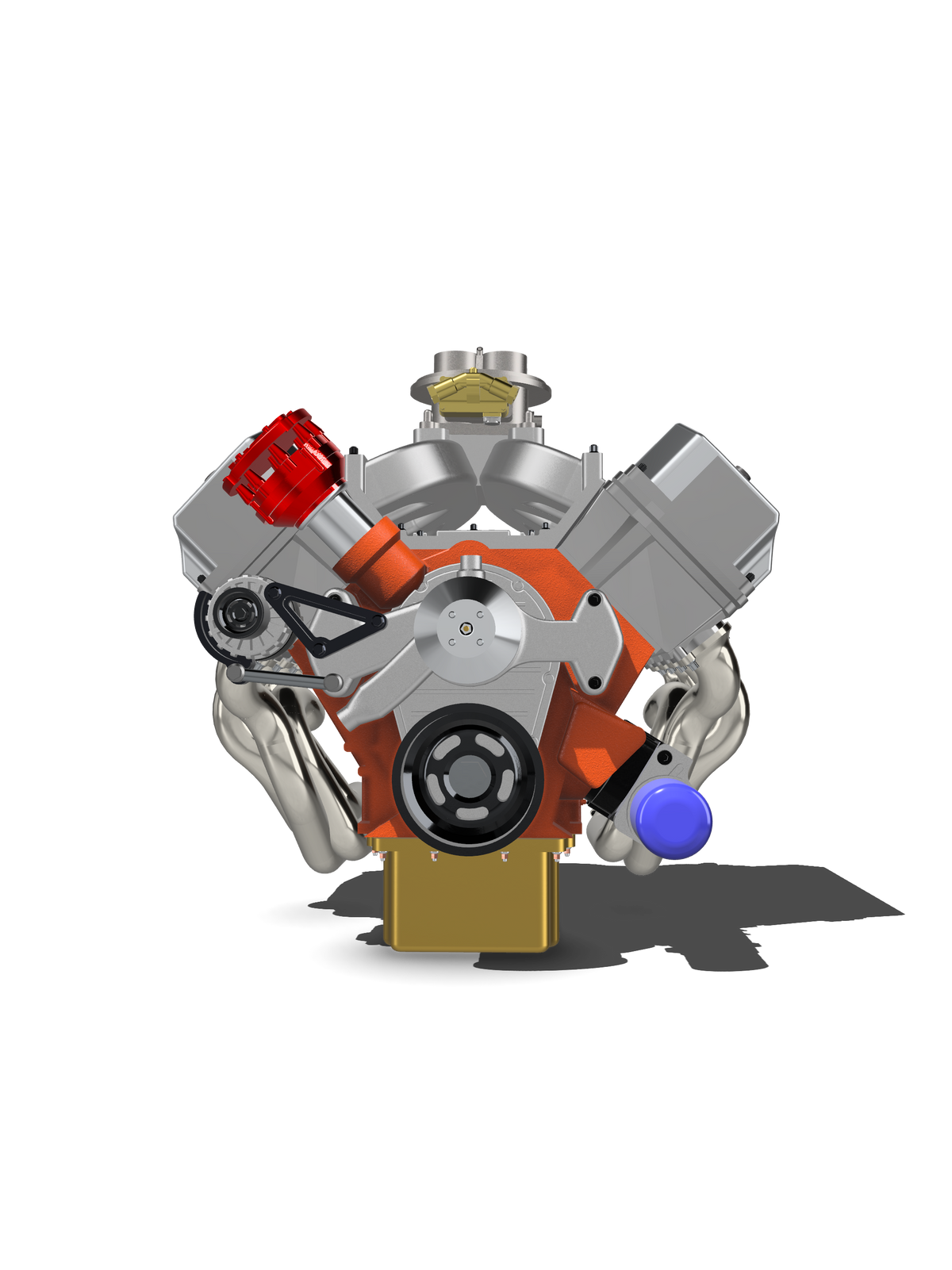 (MCS DESIGN) Hemi Street Engine – Indy Single Carb Top End – Resin Print