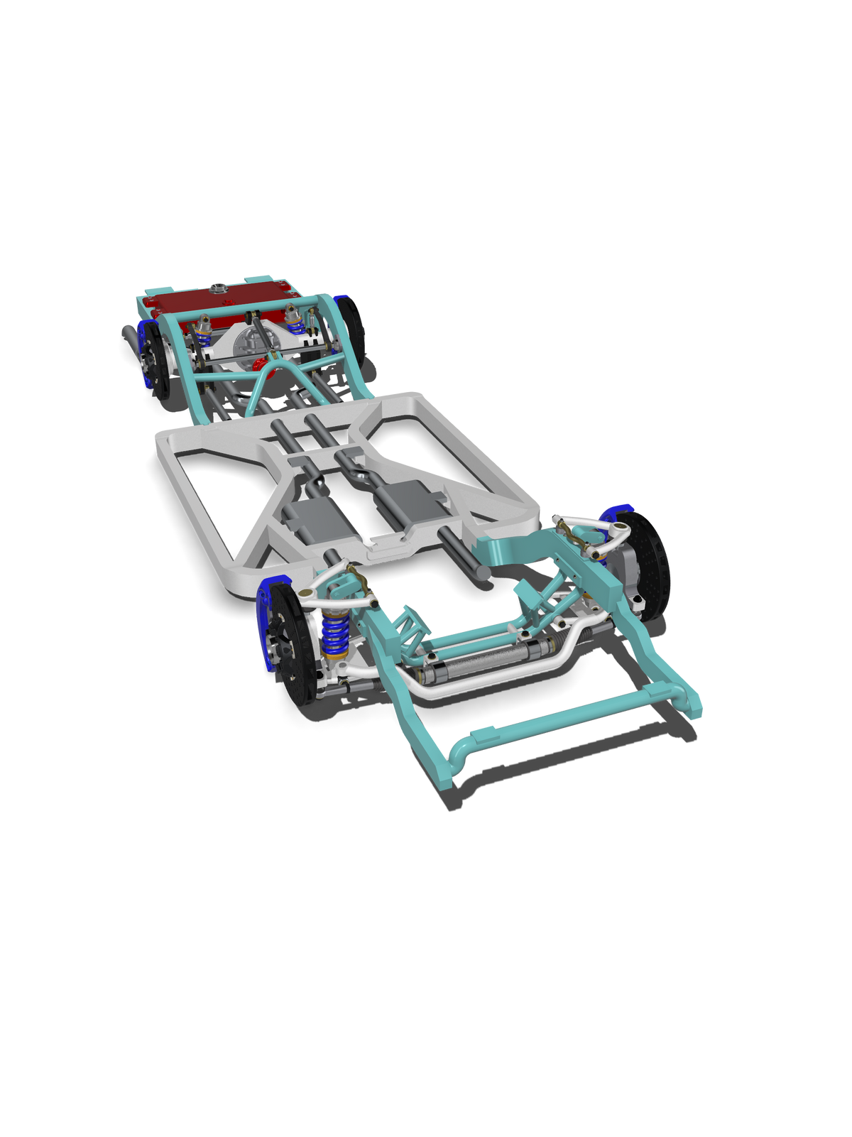 (MCSDesign) 1957 Chevy Bel Air Pro Touring Chassis Update Set – 1/24 & 1/25 Scale Resin Model