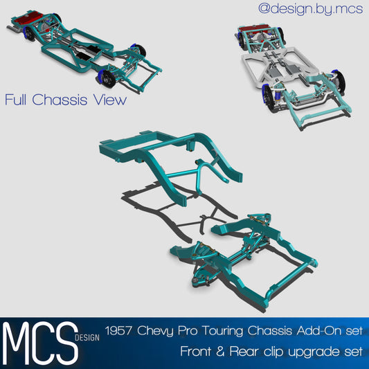 (MCSDesign) 1957 Chevy Bel Air Pro Touring Chassis Update Set – 1/24 & 1/25 Scale Resin Model