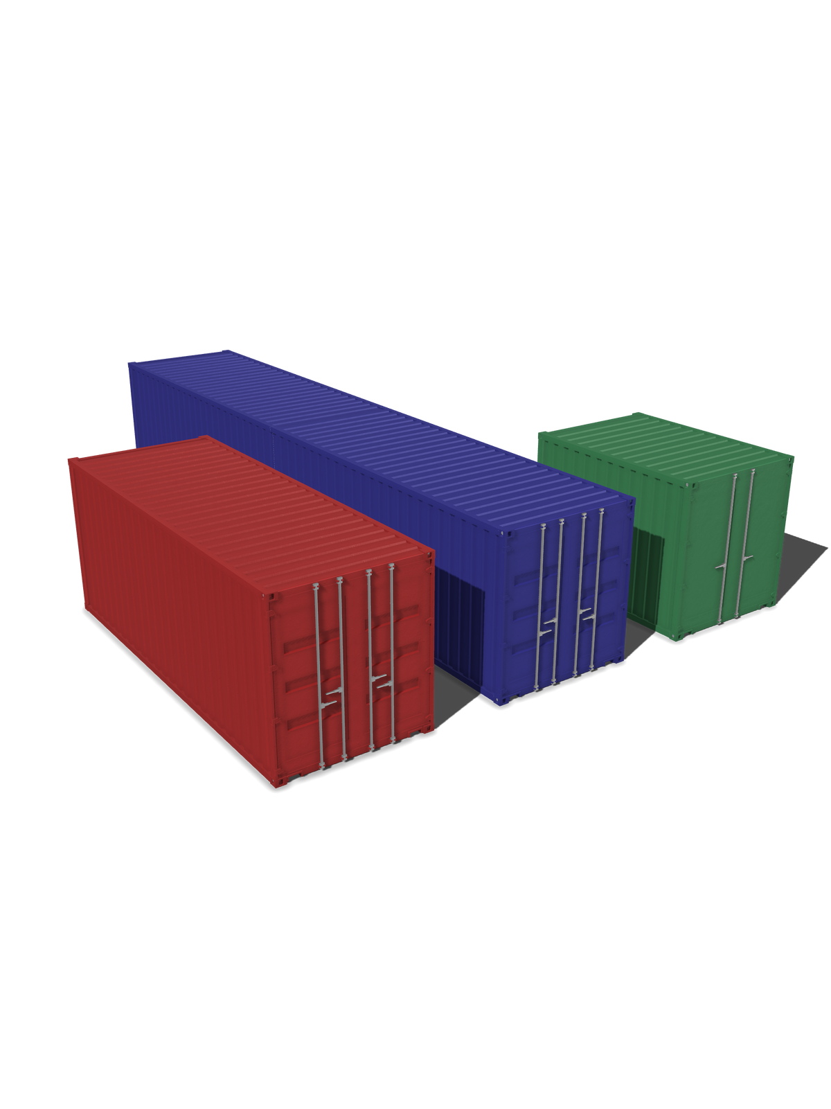 (MCSDesign) Modular Shipping Containers for Diorama with Stamps – 1/24 & 1/25 Scale Resin Set