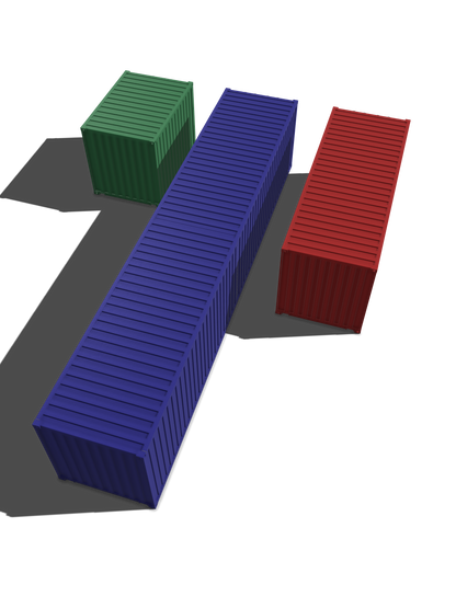 (MCSDesign) Modular Shipping Containers for Diorama with Stamps – 1/24 & 1/25 Scale Resin Set