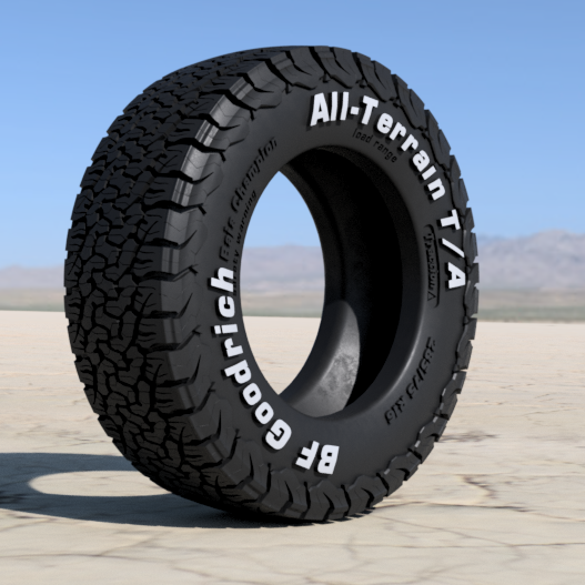 (Dirty_customs) BF Goodrich All-Terrain T/A Off-Road Tire – 1/24 Scale Resin Model
