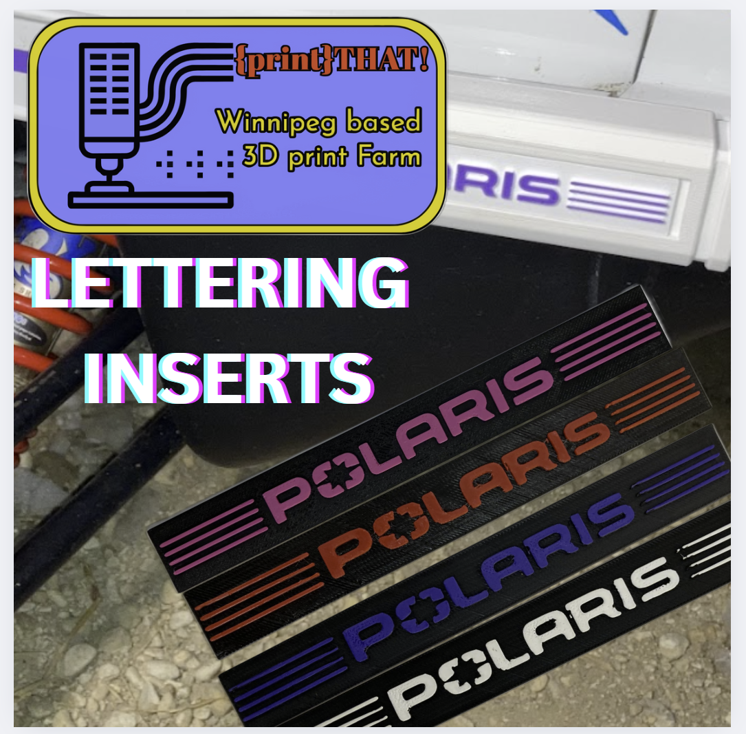 (PrintThat!) Lettering Inserts for Polaris Bumper caps