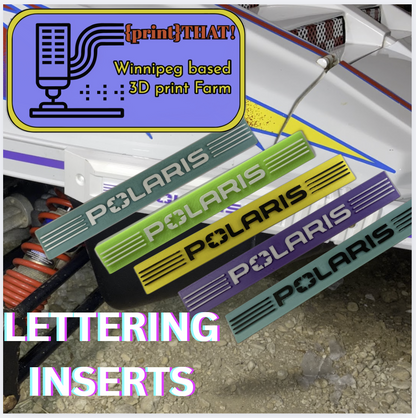 (PrintThat!) Polaris Bumper Cap Lettering Inserts – Custom 3D Printed