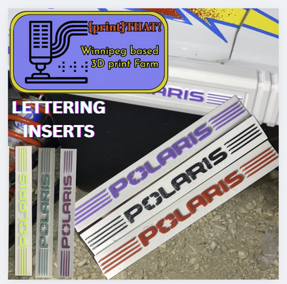 (PrintThat!) Polaris Lettering Inserts for bumper caps