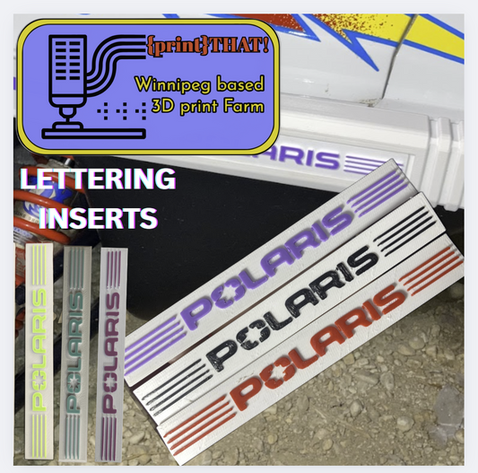 (PrintThat!) Polaris Lettering Inserts for bumper caps