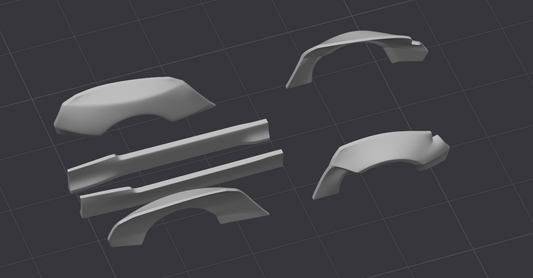 (PrintThat) GTR34 Pandem-Style Widebody Kit – 1/64 Scale Resin Upgrade for Hot Wheels