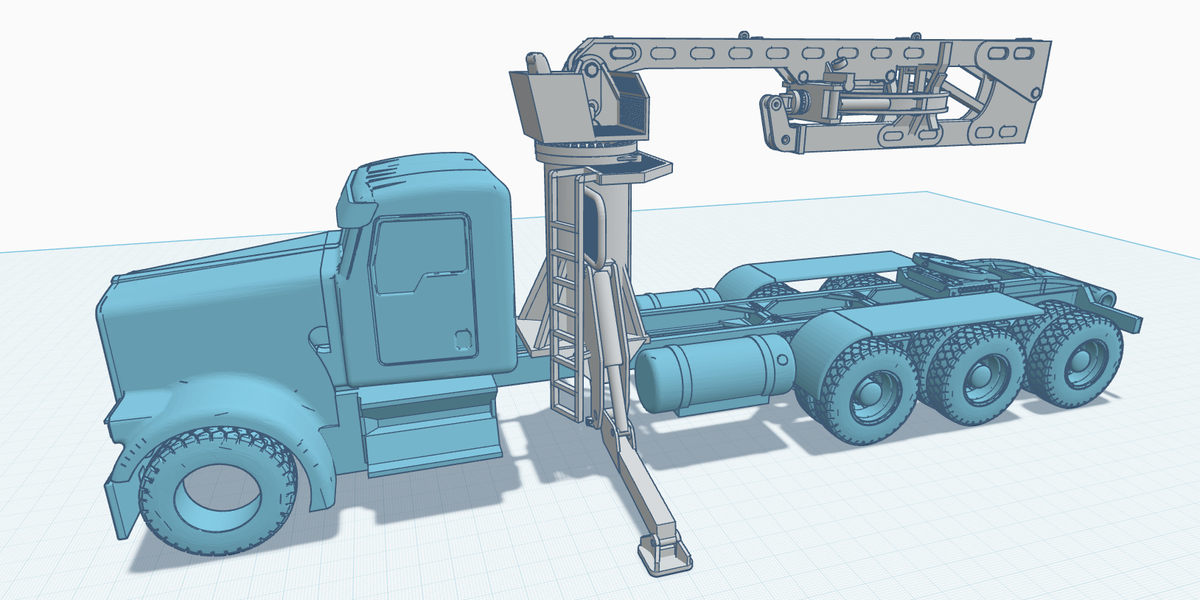 (OLDWANDERER) VL Log Loader – 1/24 Scale with Log Bunks