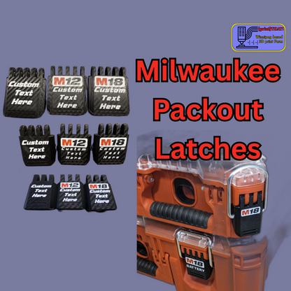 Milwaukee Packout Replacement Latches – M12 / M18 / Blank || w/ Custom Text
