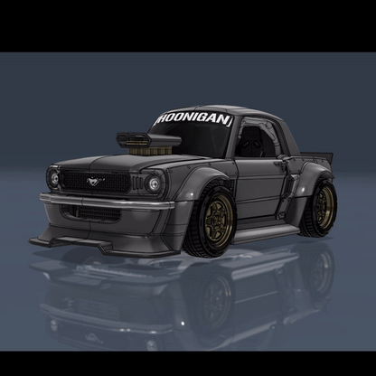 (Dirty_customs) Ford Mustang “Hoonicorn” Cartoon Style – 1/24 Scale Resin Model
