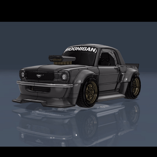 (Dirty_customs) Ford Mustang “Hoonicorn” Cartoon Style – 1/24 Scale Resin Model