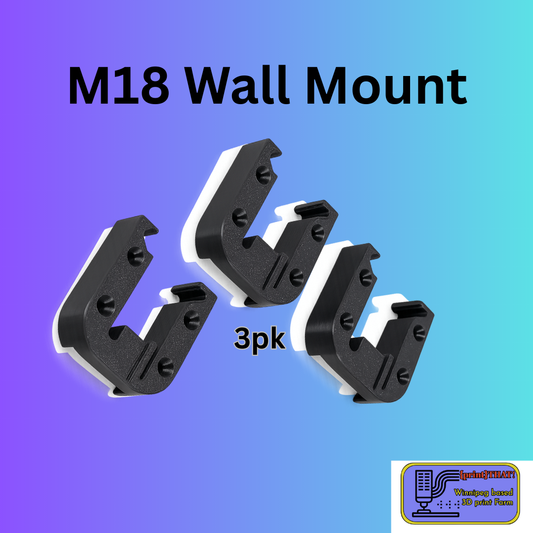 M18 Battery Wall Mount – 3 Pack (PETG, Black or Red)